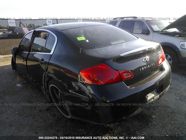 JN1CV6AR2AM452267 - 2010 INFINITI G37 BLACK photo 3