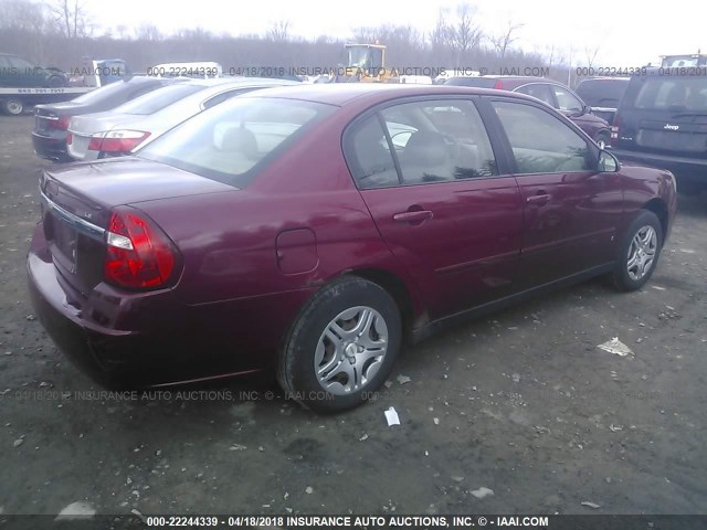 1G1ZS51F46F107486 - 2006 CHEVROLET MALIBU LS 红色 照片 4