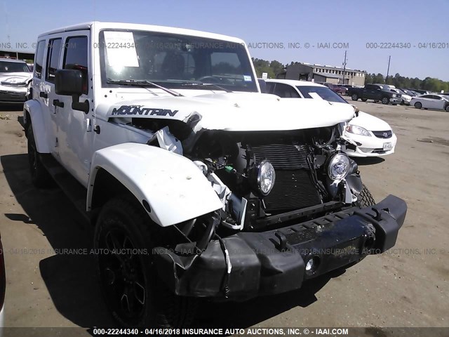 1C4BJWEG1HL635074 - 2017 JEEP WRANGLER UNLIMITE SAHARA WHITE photo 1