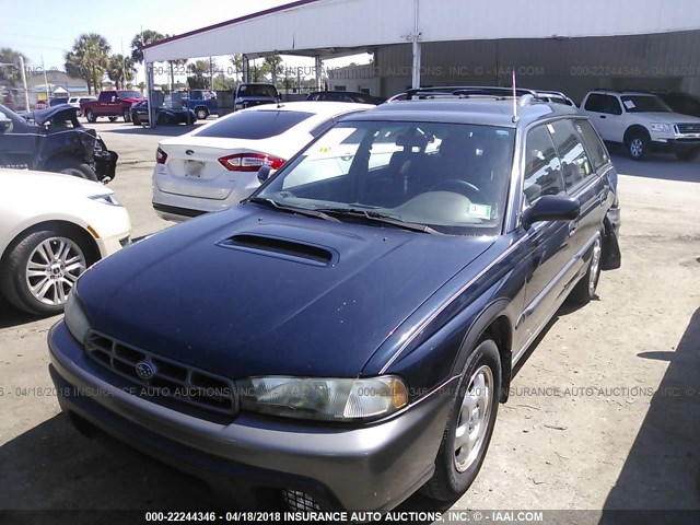 4S3BG6855V7637164 - 1997 SUBARU LEGACY OUTBACK/LIMITED BLUE photo 2