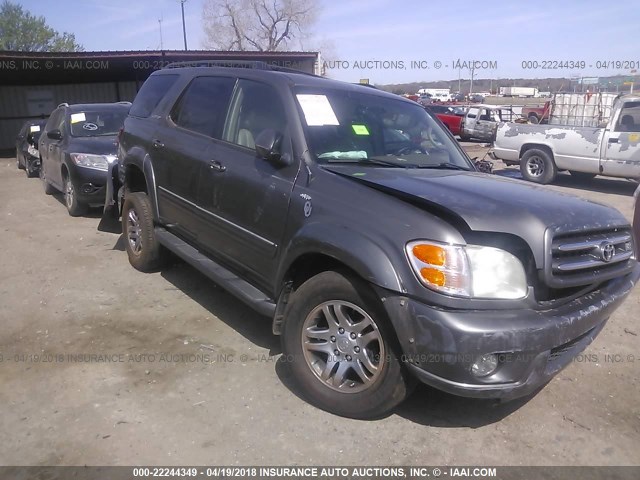 5TDBT48A14S214731 - 2004 TOYOTA SEQUOIA LIMITED GRAY photo 1