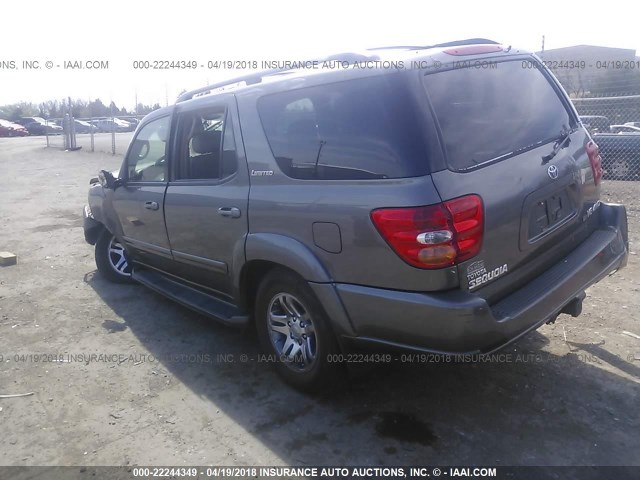 5TDBT48A14S214731 - 2004 TOYOTA SEQUOIA LIMITED GRAY photo 3