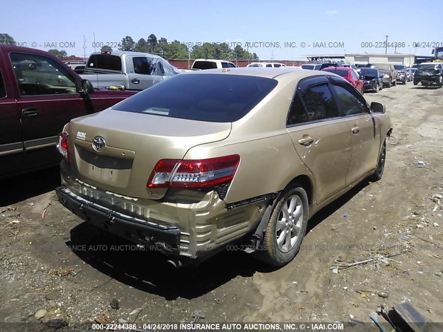 4T1BF3EKXBU641134 - 2011 TOYOTA CAMRY SE/LE/XLE GOLD photo 4