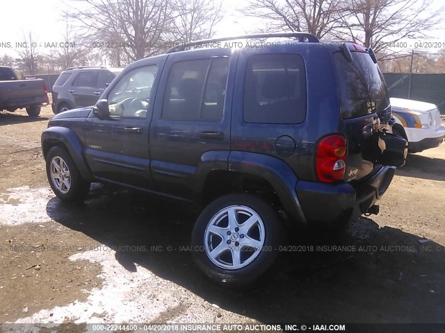 1J4GL58K04W106387 - 2004 JEEP LIBERTY LIMITED BLUE photo 3