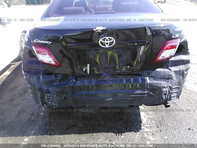 4T1BF3EKXAU083400 - 2010 TOYOTA CAMRY SE/LE/XLE BLACK photo 6