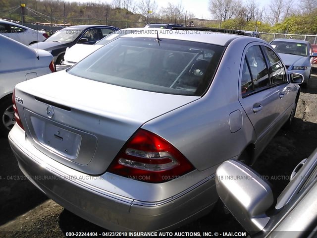 WDBRF64J32F197031 - 2002 MERCEDES-BENZ C 320 SILVER photo 4