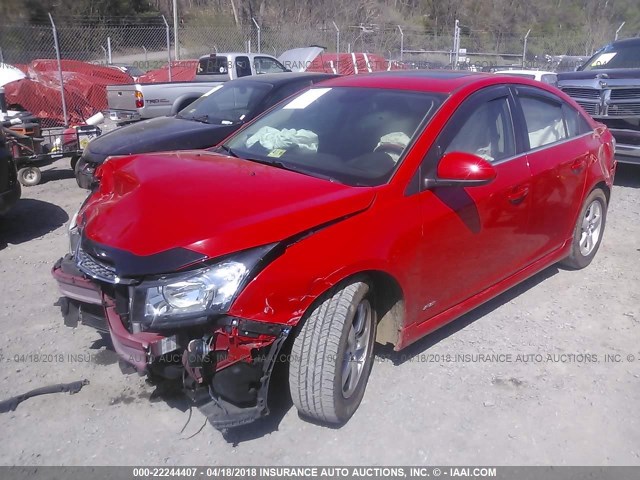 1G1PF5SCXC7393513 - 2012 CHEVROLET CRUZE LT RED photo 2