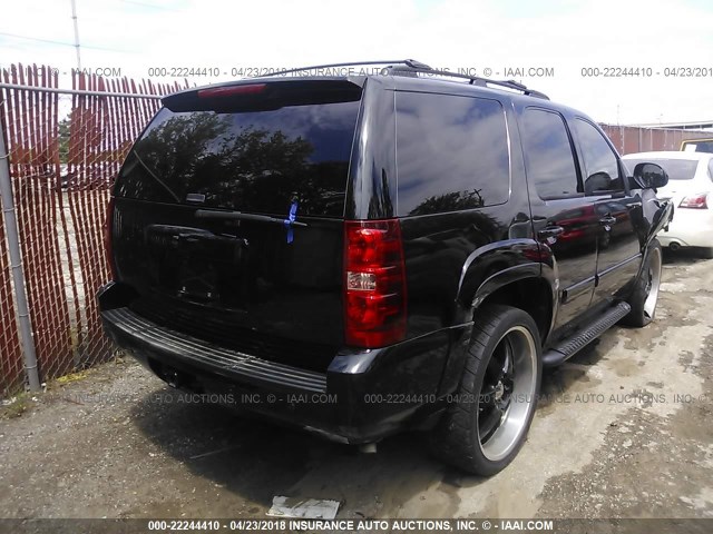 1GNFC23009R199009 - 2009 CHEVROLET TAHOE C1500 LT BLACK photo 4