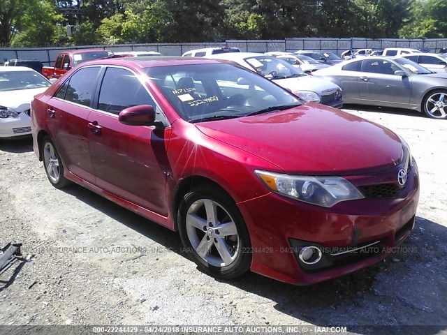 4T1BF1FK4CU566788 - 2012 TOYOTA CAMRY SE/LE/XLE MAROON photo 1