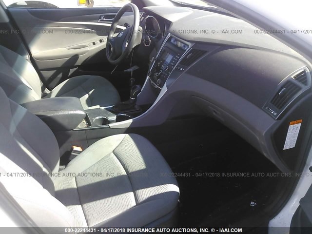 KMHEC4A44CA029128 - 2012 HYUNDAI SONATA HYBRID WHITE photo 5