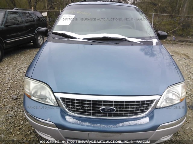 2FMZA53462BA65254 - 2002 FORD WINDSTAR SEL BLUE photo 6