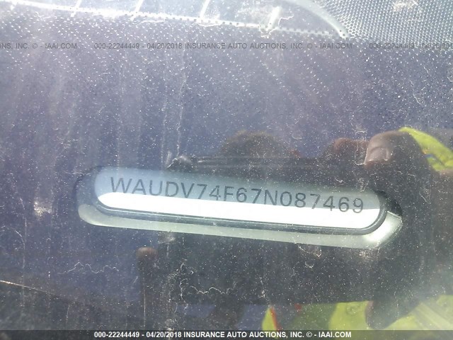 WAUDV74F67N087469 - 2007 AUDI A6 4.2 QUATTRO BLACK photo 9