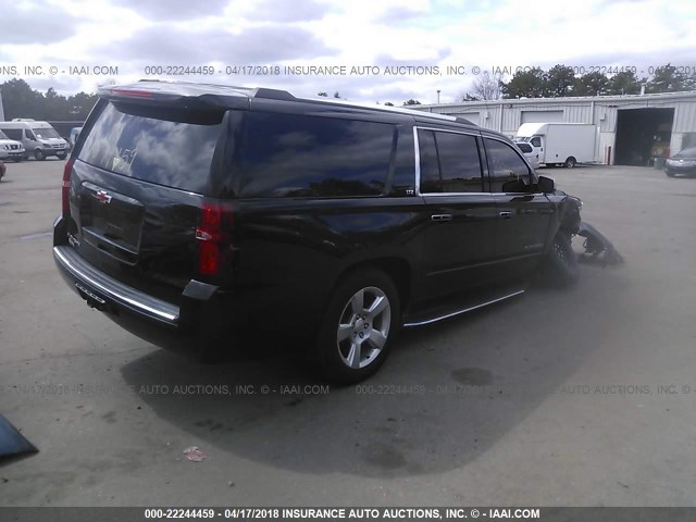 1GNSKJKC5GR224989 - 2016 CHEVROLET SUBURBAN K1500 LTZ BLACK photo 4