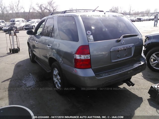 2HNYD18631H534199 - 2001 ACURA MDX TOURING GRAY photo 3