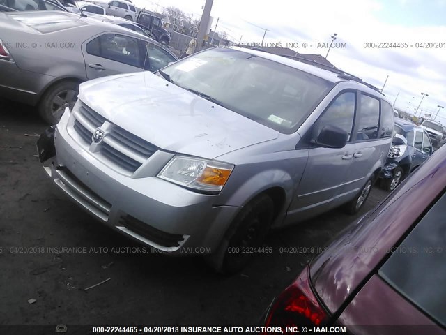 2D8HN44E09R636844 - 2009 DODGE GRAND CARAVAN SE SILVER photo 2