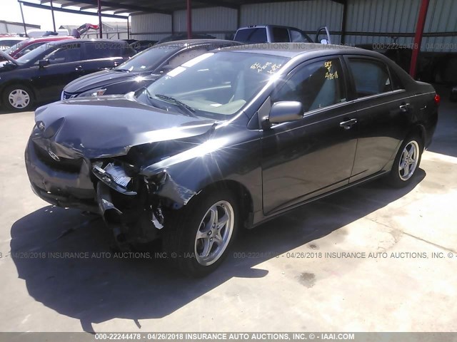 1NXBU40E19Z104451 - 2009 TOYOTA COROLLA S/LE/XLE GRAY photo 2