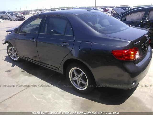 1NXBU40E19Z104451 - 2009 TOYOTA COROLLA S/LE/XLE GRAY photo 3