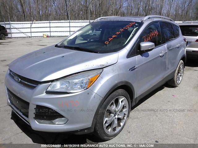 1FMCU9J95EUC14562 - 2014 FORD ESCAPE TITANIUM SILVER photo 2