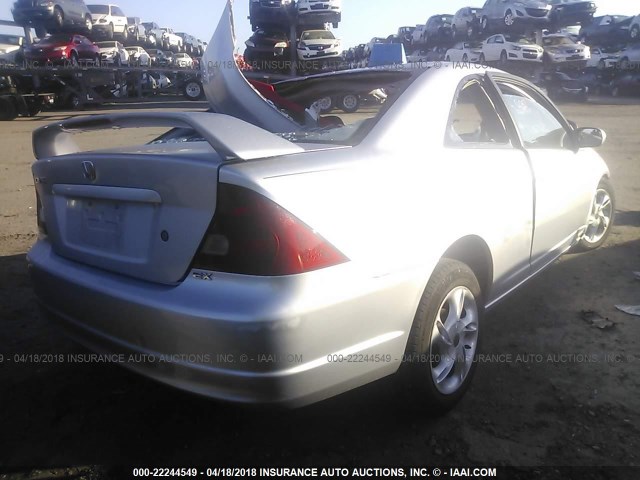 1HGEM22971L013394 - 2001 HONDA CIVIC SI/EX SILVER photo 4