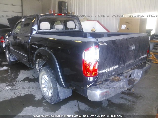 5TBDT44146S542302 - 2006 TOYOTA TUNDRA DOUBLE CAB SR5 BLACK photo 3