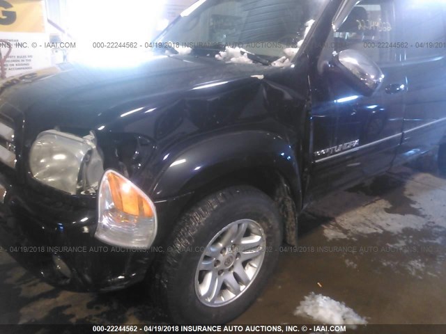 5TBDT44146S542302 - 2006 TOYOTA TUNDRA DOUBLE CAB SR5 BLACK photo 6