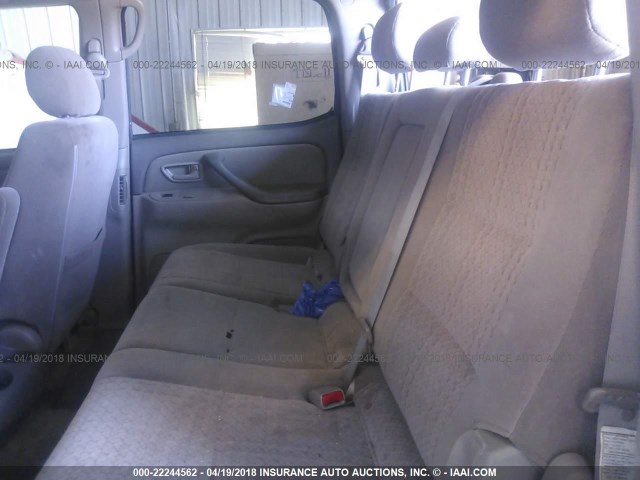 5TBDT44146S542302 - 2006 TOYOTA TUNDRA DOUBLE CAB SR5 BLACK photo 8