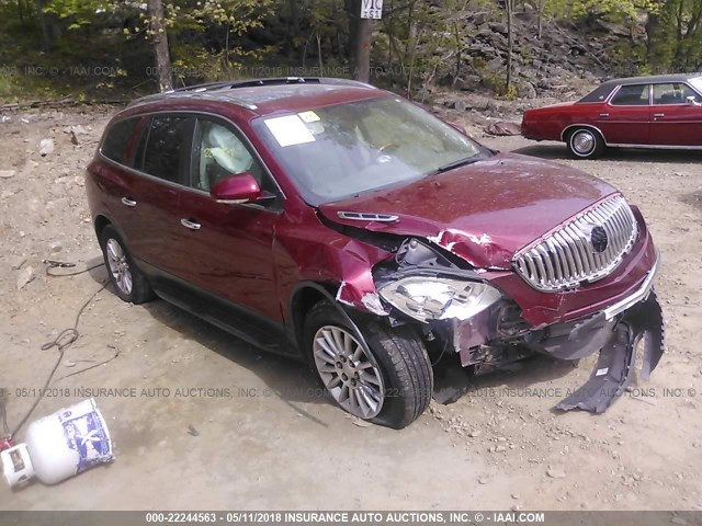 5GAKVBED4BJ347959 - 2011 BUICK ENCLAVE CXL MAROON photo 1