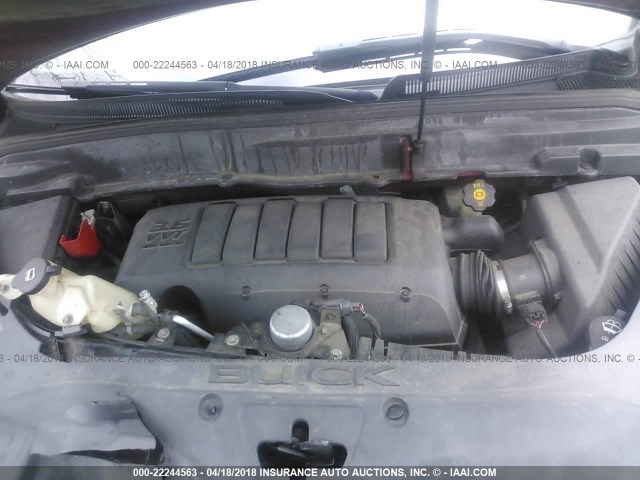 5GAKVBED4BJ347959 - 2011 BUICK ENCLAVE CXL 栗色 照片 10