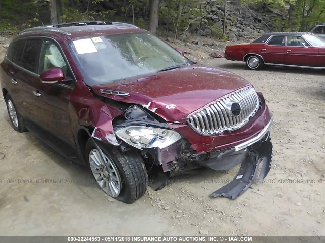 5GAKVBED4BJ347959 - 2011 BUICK ENCLAVE CXL MAROON photo 6