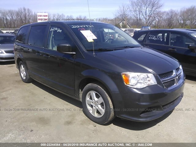 2C4RDGCG6CR275511 - 2012 DODGE GRAND CARAVAN SXT BLACK photo 1