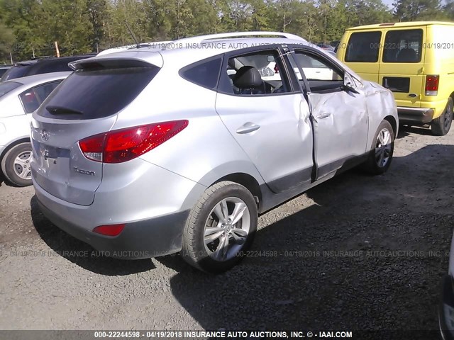 KM8JU3AC7AU017936 - 2010 HYUNDAI TUCSON GLS/LIMITED 银色 照片 4