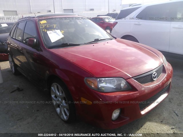 JM1BJ245621469209 - 2002 MAZDA PROTEGE PR5 RED photo 1