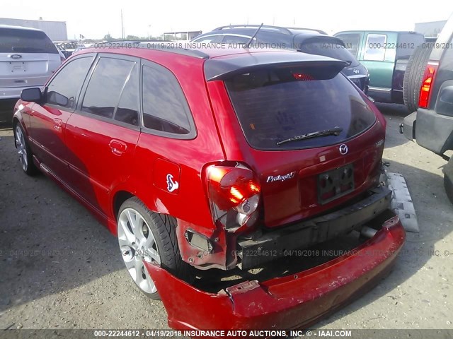 JM1BJ245621469209 - 2002 MAZDA PROTEGE PR5 RED photo 3