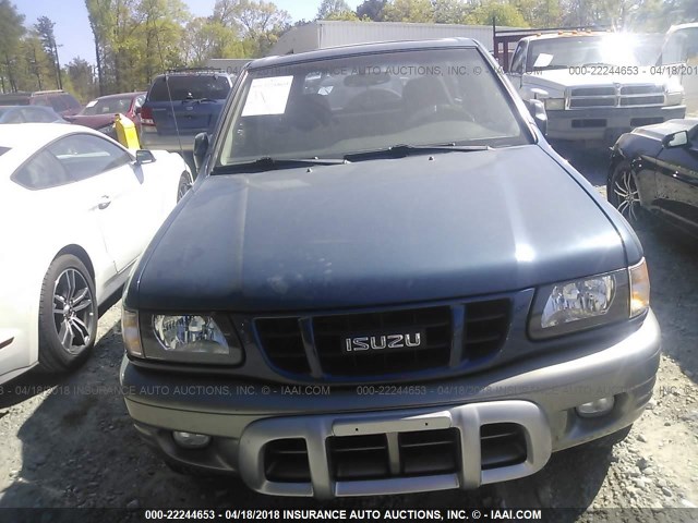 4S2CK57W624308174 - 2002 ISUZU RODEO SPORT BLUE photo 6