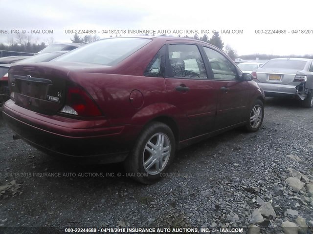 1FAFP34P42W241225 - 2002 FORD FOCUS SE/SE COMFORT RED photo 4