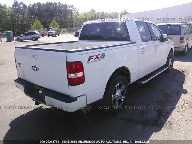 1FTPW12V58KC12579 - 2008 FORD F150 SUPERCREW WHITE photo 4