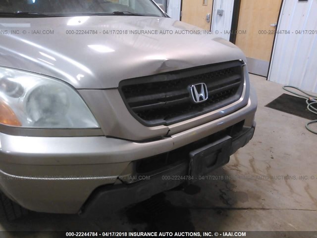 2HKYF18483H606538 - 2003 HONDA PILOT EX GOLD photo 6