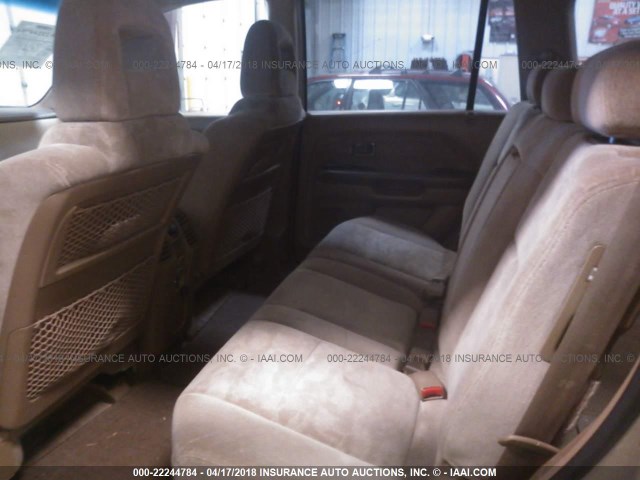 2HKYF18483H606538 - 2003 HONDA PILOT EX GOLD photo 8