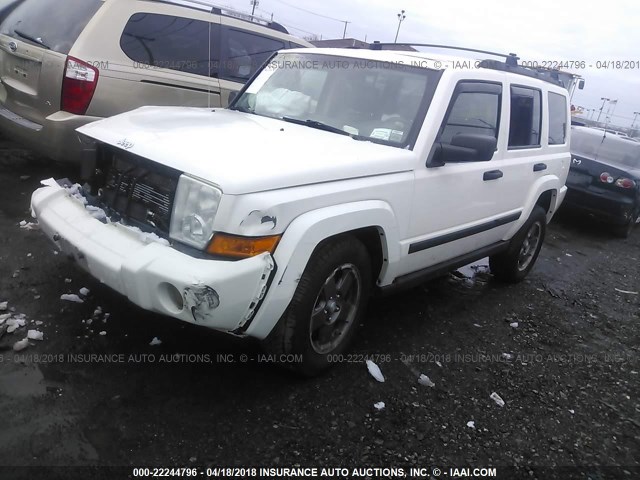 1J8HG48N06C128082 - 2006 JEEP COMMANDER WHITE photo 2