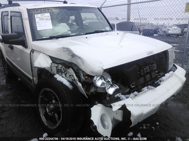 1J8HG48N06C128082 - 2006 JEEP COMMANDER WHITE photo 6
