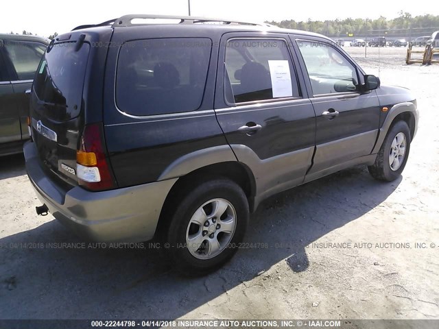 4F2CZ04144KM03575 - 2004 MAZDA TRIBUTE LX BLACK photo 4