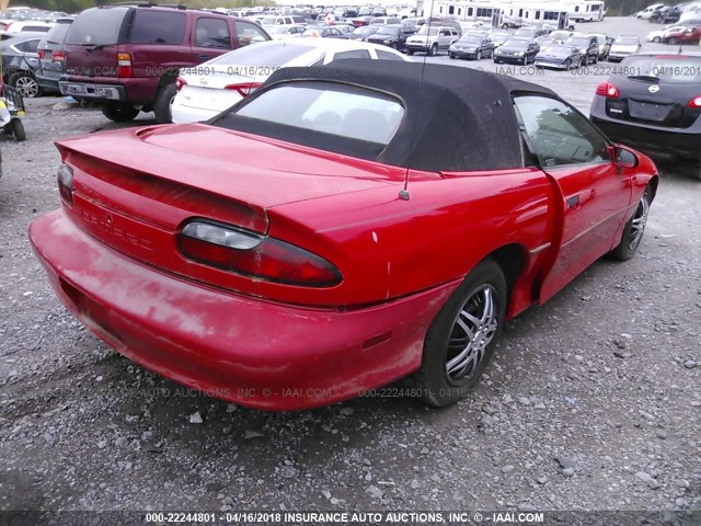 2G1FP32K4T2146578 - 1996 CHEVROLET CAMARO RS RED photo 4