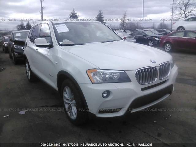 5UXWX9C56E0D42756 - 2014 BMW X3 XDRIVE28I WHITE photo 1