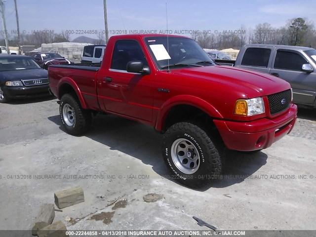 1FTYR11E11PB12498 - 2001 FORD RANGER RED photo 1