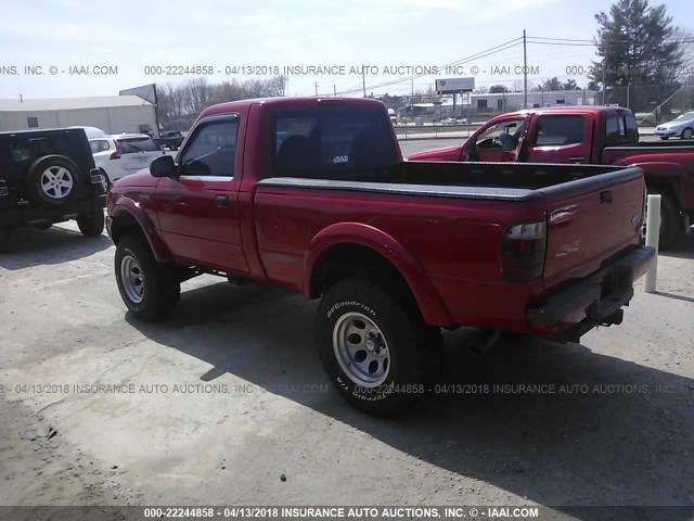 1FTYR11E11PB12498 - 2001 FORD RANGER RED photo 3