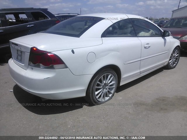 YV1MC67239J075649 - 2009 VOLVO C70 T5 WHITE photo 4