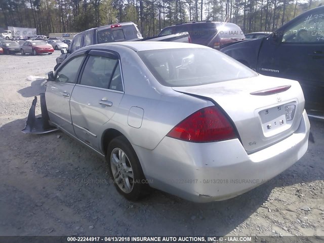 1HGCM55377A090058 - 2007 HONDA ACCORD SE SILVER photo 3