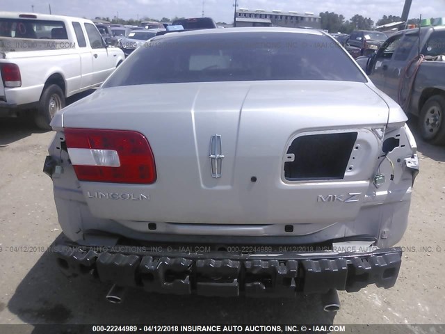 3LNHM26T08R628698 - 2008 LINCOLN MKZ SILVER photo 6