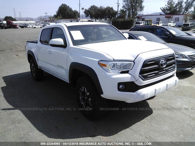 3TMAZ5CN5GM016751 - 2016 TOYOTA TACOMA DBL CAB/SR5/TRD SPORT/OR WHITE photo 1