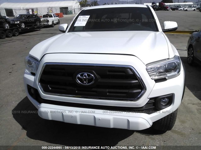 3TMAZ5CN5GM016751 - 2016 TOYOTA TACOMA DBL CAB/SR5/TRD SPORT/OR WHITE photo 6